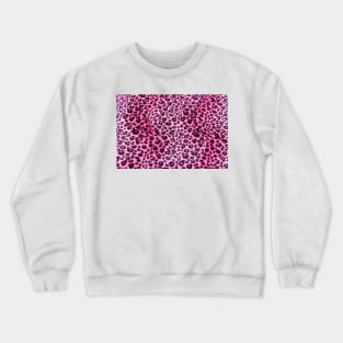 Black and Pink Leopard Spots Pattern Crewneck Sweatshirt